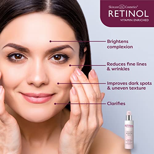 Soro de iluminação avançada de retinol-o retinol original para tom de pele e luminosidade mais brilhante-fórmula enriquecida com vitamina protege a pele e minimiza linhas finas, rugas e manchas escuras