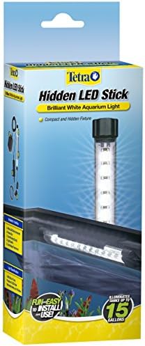 Tetra Hidden LED Stick 6 polegadas, brilhante luz de aquário branco para tanques de até 15 galões, número do modelo: 26658