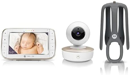 Motorola Baby Monitor VM855-5 Vídeo Wi-Fi Monitor de bebê com câmera e montagem de berço, HD 720p-se conecta ao aplicativo