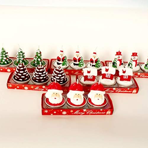 9 PCs Candle de Natal de Natal Candle Decorativa para decoração de Natal
