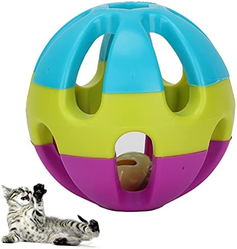 Bola de sino de chocalhos, pegando brinquedos interativos de bola para gatos suprimentos de estimação Bola de brinquedo de chocalho