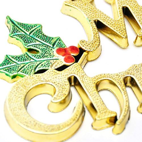 PretyZoom 19cm Decoração de árvore de Natal Letra brilhante para decoração de ornamento pendurada no Natal
