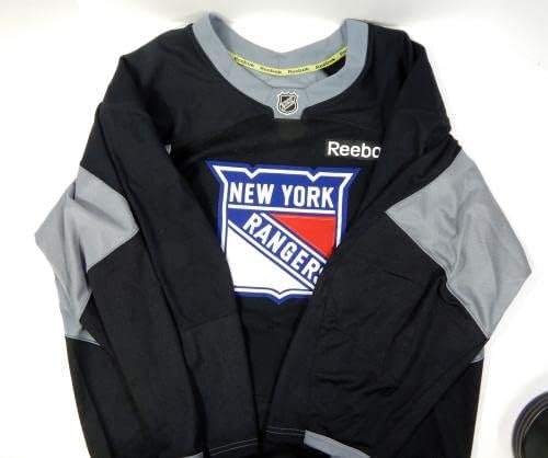 O jogo do New York Rangers usou Black Practice Jersey Reebok NHL 58 DP29907 - Jogo usado NHL Jerseys
