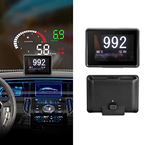 Cabeça de exibição HUD Universal HUD, interface GPS OBD Speedometer, Medidor multifuncional Display de velocidade de tensão digital