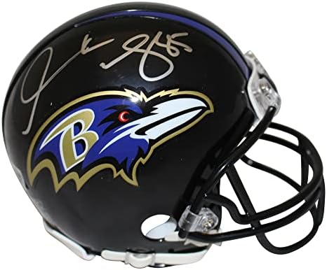 Derrick Mason autografou Baltimore Ravens vsr4 Mini capacete Beckett