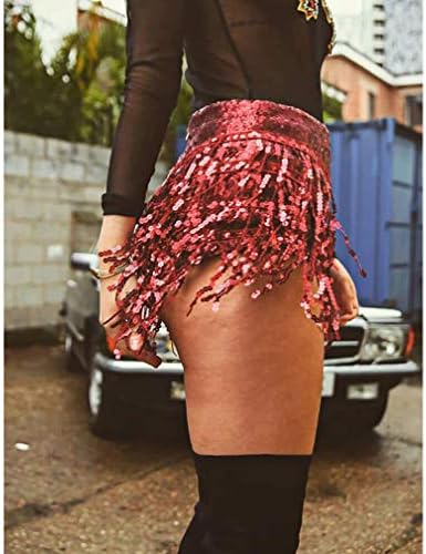 Lantejoulas femininas Saias de tassel shorts Rave Festival Bottival