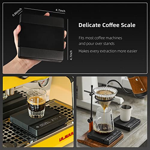 MHW-3Bomber Espresso escala com timer Pequeno escala de café Barista Recarregável Coffee Scale Weight Grams e Oz Pequeno escala de cozinha ES5801