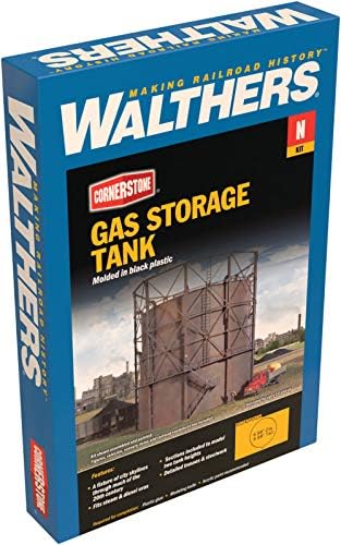 Walthers Cornerstone Series N Scale Gas Storage Tank 6-3/8 16,2 cm de diâmetro x 6-3/8 16,2 cm de altura
