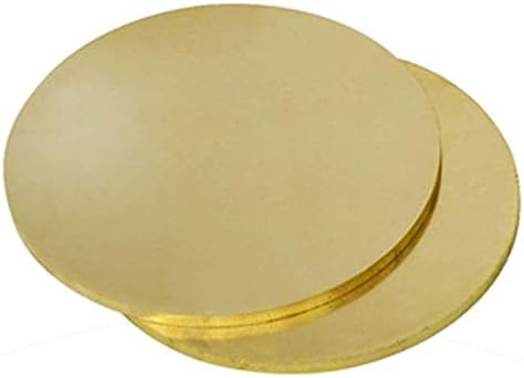 Nianxinn Brass redonda placa de metal redonda H62 Folha de cobre de tira de bronze diâmetro 3. 9 polegadas 6 espessura