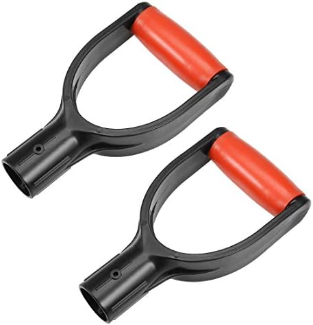 UXCELL SHOVEL D GRIP POLANDAS, PVC interno de diâmetro interno de 1,26 polegada para escavar ferramentas de raking Red Grip