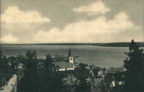 Mission Point de Cass Cliff com a Ilha de St. Ann's MacKinac Island, Michigan Mi Original Antique Postcard