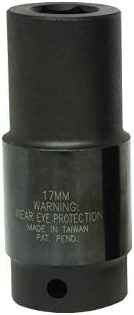 Lisle 77070 soquete de impacto pesado de 24 mm, preto