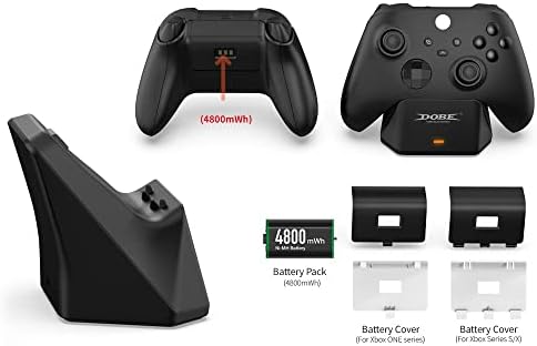 Estação de carregamento de gamepad de um único controlador com 1 pc 4800mAh Bateria recarregável, dock de carregador de