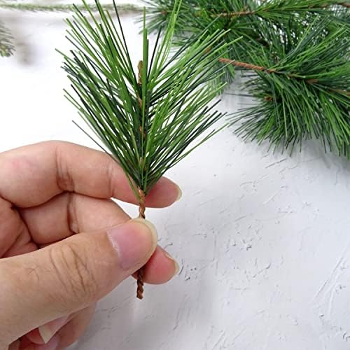 Honbay 40pcs Artificial Green Pine Afles Branches