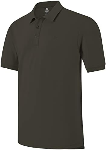 Camisas de golfe casuais de Mofiz para homens, camisa polo masculina de manga curta, camiseta de colarinho sólido para
