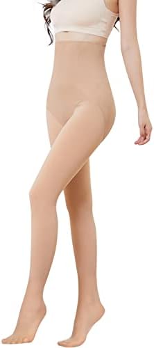 Perneiras para mulheres com cintura alta quente de lã térmica de inverno meias de emagrecimento pernas de ioga translúcidas