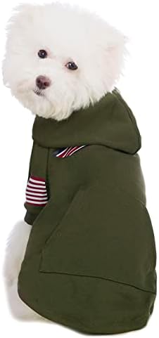 Hoodies de cachorro piloto impotigado Petshirt Cotton Cotton Puppy USA Flag Clothing Moda Cat Roupfits Camisetas