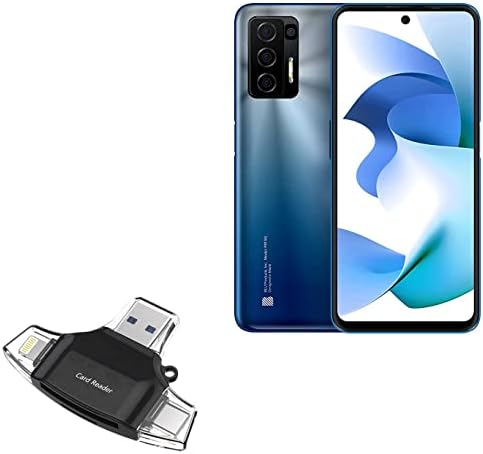 BOXWAVE SMART GADGET Compatível com Blu F91 5G - AllReader SD Card Reader, MicroSD Card Reader SD Compact USB para Blu