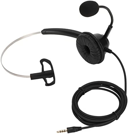 Vifemify Telefone Redução de ruído confortável para o fone de ouvido comercial de um lado para o fone de ouvido de 3,5 mm H360-3.5