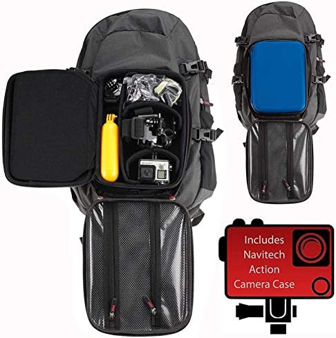 Navitech Action Camera Backpack & Blue Storage Case com tira de tórax integrada - Compatível com Turecam 4K Action Camera
