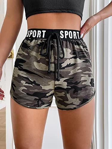 Shorts para shorts femininos shorts femininos letra de impressão de letra de impressão na cintura de shorts dianteiros shorts shorts
