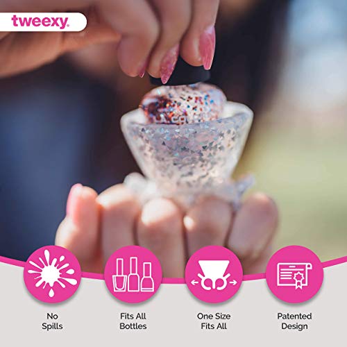 Tweexy - 2 pacote - Punto de esmalte vestível de vidro de prata e praia