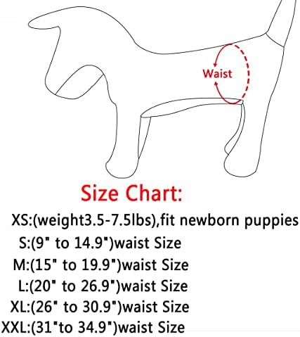 Fraldas de cães laváveis ​​vecomfy para cães grandes, fraldas premium reutilizáveis ​​à prova de vazamentos de cães, xl