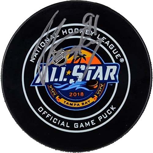 Steven Stamkos Tampa Bay Lightning autografou 2018 NHL All -Star Game Game Official Puck - Autografado NHL Pucks