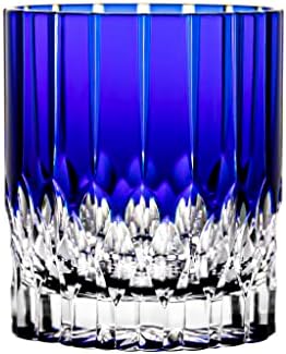 Ajka Castille Cobalt Blue chumbo Crystal antiquado Tumbler 8,5 oz - unidade única