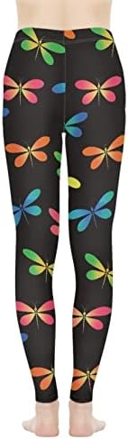 Polero Cherry Blossom Leggings para mulheres calças de ioga com cintura alta para meia -calça floral casual para controle de barriga