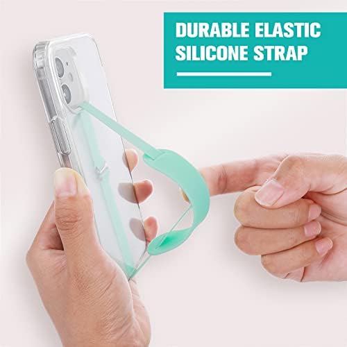 Tiesome Universal Silicone Phone Planetor, com alça de dedo elástica para a maioria das capa de telefone inteligente,