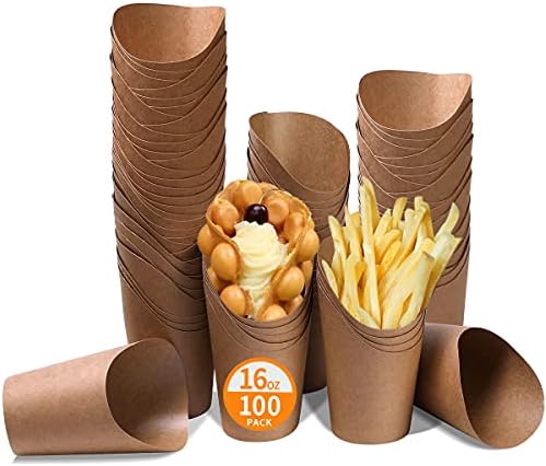 CELEL 100 pacote de 16 oz de papel francês xícaras de fritadeira, graxa resistir a copos de papel de papel de papel