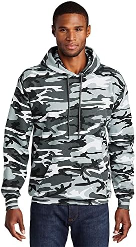 Porto e companhia Camo Pullover de lã com capuz de moletom Camuflagem de inverno, 4xl