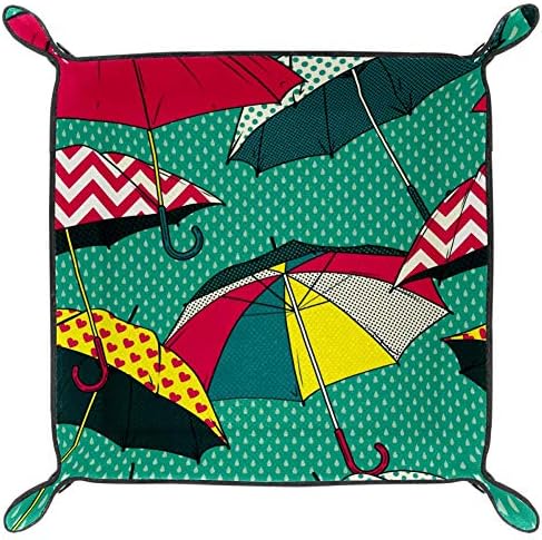 Lyetny guarda -chuva colorida Rain Green Backgry Organizer Bandejas de armazenamento Caixa de cabeceira Caddy bandeja