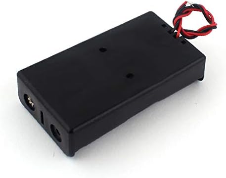 X-Dree Leads CLIP PLÁSTICO 2 x 3,7V 18650 Porta de caixa de armazenamento de bateria preto 9pcs (cabos de conexión clipe Plástico 2