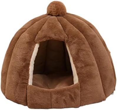 Mmyydds Cama de cão de estimação quente Cama de gato de canil casa de dormir Caso de cachorro Cushion House