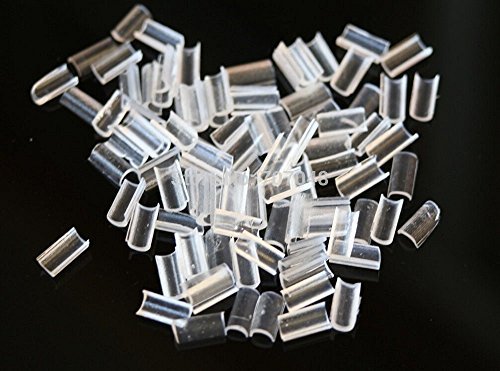 200 peças U Dica Keratina Binchas de grânulos transparentes para extensões de cabelo ou rebondes, cola de fusão em forma de unhas