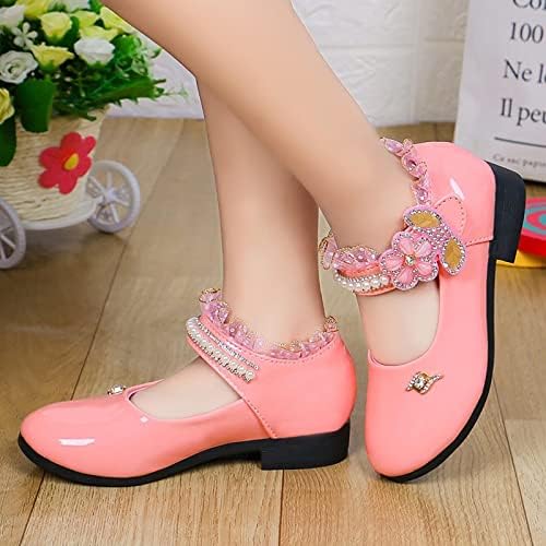 Sapatos infantis de outono Sapatos de flor de solteiro sapatos de dança sapatos de cristal sapatos de couro sapatos de água para