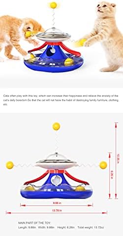 Comida interativa de gato com vazamento de quebra -cabeça brinquedo para gato de gato de gato track bolas de brinquedo com bastões