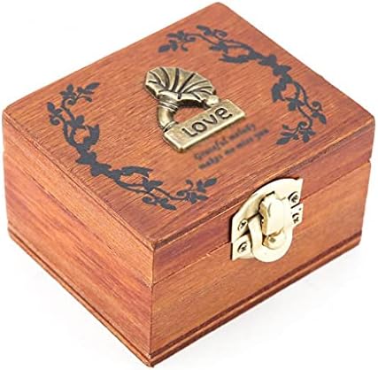 Ylyajy Mini Wooden Hand Caixa Música Metal Modelo Retro Crafts de Aniversário Presente Decorações de Casa