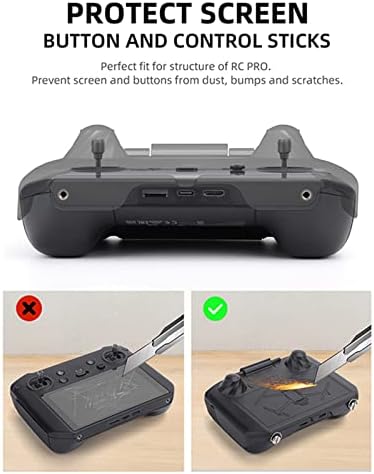 LICHIFIT 2-em 1 Controlador remoto Caixa protetora Capa de pele Sun Hood Shade DJI RC Pro Anti-arranhão Rocker Protector para