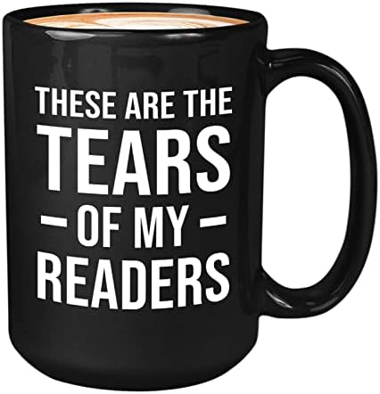 Bubble abraça jornalista caneca de café 15oz preto - lágrimas de meus leitores - Funny Sarcasm Writer Publisher Autor Journaling