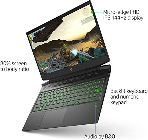 2020 HP Pavilhão 16.1 FHD 144HZ IPS Laptop para jogos | 10ª geração Intel Core i7-10750H | 8 GB de RAM | 512 GB PCIE