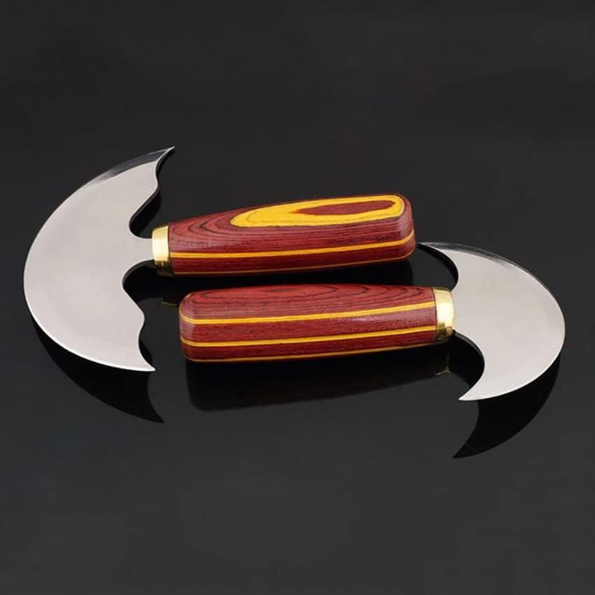 Manuseda de madeira Manuseio de couro nítido Craft Skiving Knife, Ferramenta de trabalho manual de corte de couro, largura