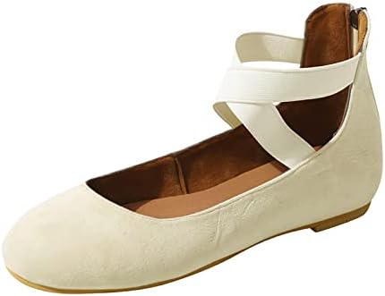 Viyableling Sapatos de caminhada atlética feminina, sandálias para mulheres elegantes, clássico de balé feminino Slip