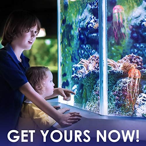 6pcs 2,2x7 Ornamento de água -viva artificial para água salgada fresca, decorações de tanques de peixes aquários com efeito