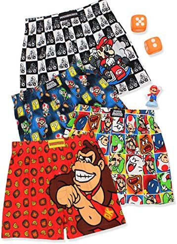 Super Mario Brothers Button Button Boxer Lounge Shorts