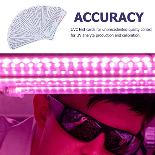 Totority 12pcs UV Medidor de índice UVC-UVA Cartões de teste UVC Light Identification Pards Cartões Indicadores Tiras de teste