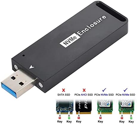 NFHK USB 3.1 Gen2 10Gbps para NVME PCI-E M-key Solid State Drive