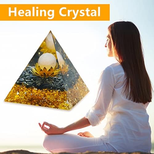 Energia positiva para pirâmide orgona, pirâmide de orgonita de cristal protege o gerador de energia cristalina, reduz a meditação de cura ao estresse atrai a sorte da sorte